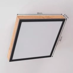 Hofstein Salmi Deckenpanel LED Schwarz, Weiß, Holzoptik, 1-flammig 13 Hofstein Salmi Deckenpanel LED Schwarz, Weiß, Holzoptik, 1-flammig -LED Leuchten Verkäufe salmi deckenpanel h3436974 3