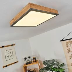 Hofstein Salmi Deckenpanel LED Schwarz, Weiß, Holzoptik, 1-flammig 18 Hofstein Salmi Deckenpanel LED Schwarz, Weiß, Holzoptik, 1-flammig -LED Leuchten Verkäufe salmi deckenpanel h3436974 8