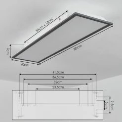 Hofstein Salmi Deckenpanel LED Schwarz, Weiß, 1-flammig -LED Leuchten Verkäufe salmi deckenpanel h3458365 3
