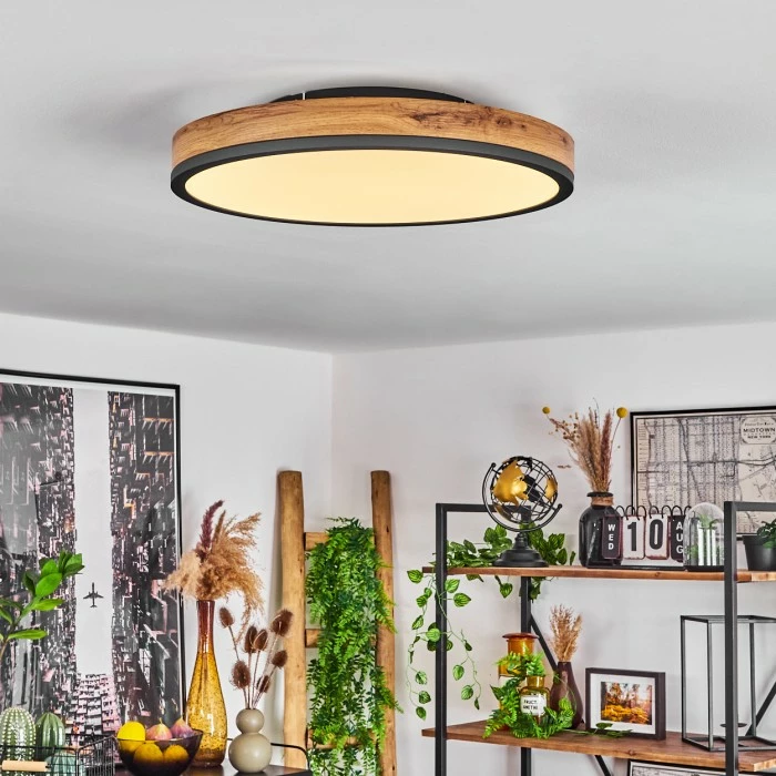 Hofstein Salmi Deckenpanel LED Anthrazit, Braun, Holzoptik, 1-flammig 11 Hofstein Salmi Deckenpanel LED Anthrazit, Braun, Holzoptik, 1-flammig – Bild 11