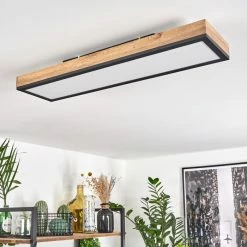 Hofstein Salmi Deckenpanel LED Schwarz, Weiß, Holzoptik, 1-flammig -LED Leuchten Verkäufe salmi deckenpanel h3570036 4