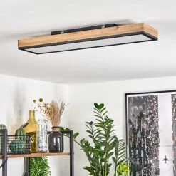 Hofstein Salmi Deckenpanel LED Schwarz, Weiß, Holzoptik, 1-flammig -LED Leuchten Verkäufe salmi deckenpanel h3570036 9