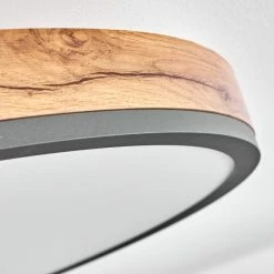 Hofstein Salmi Deckenpanel LED Schwarz, Anthrazit, Braun, Holzoptik, 1-flammig, Fernbedienung -LED Leuchten Verkäufe salmi deckenpanel h3581940 2