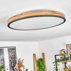 Hofstein Salmi Deckenpanel LED Schwarz, Anthrazit, Braun, Holzoptik, 1-flammig, Fernbedienung -LED Leuchten Verkäufe salmi deckenpanel h3581940 4