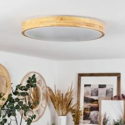 Hofstein Samaira Deckenleuchte LED Naturfarben, 1-flammig, Fernbedienung -LED Leuchten Verkäufe samaira deckenleuchte h3580288 2