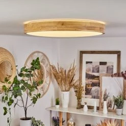 Hofstein Samaira Deckenleuchte LED Naturfarben, 1-flammig, Fernbedienung -LED Leuchten Verkäufe samaira deckenleuchte h3580288 7