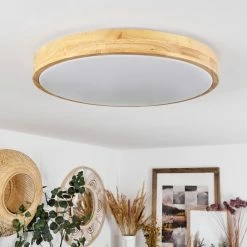 Hofstein Samaira Deckenleuchte LED Naturfarben, 1-flammig, Fernbedienung -LED Leuchten Verkäufe samaira deckenleuchte h3580288 8