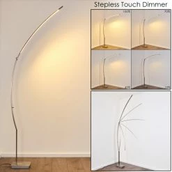 Hofstein Santa Marta Stehleuchte LED Nickel-Matt, 1-flammig