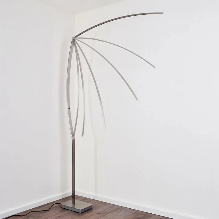 Hofstein Santa Marta Stehleuchte LED Nickel-Matt, 1-flammig 5 Hofstein Santa Marta Stehleuchte LED Nickel-Matt, 1-flammig – Bild 5