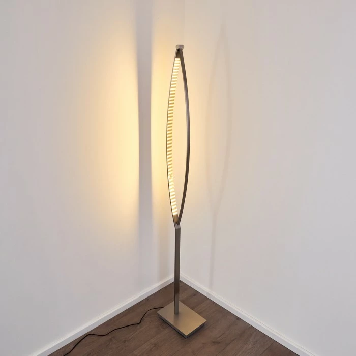 Hofstein Santa Marta Stehleuchte LED Nickel-Matt, 1-flammig 7 Hofstein Santa Marta Stehleuchte LED Nickel-Matt, 1-flammig – Bild 7