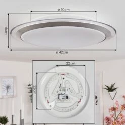 Hofstein Sapioris Deckenleuchte LED Silber, 1-flammig 14 Hofstein Sapioris Deckenleuchte LED Silber, 1-flammig -LED Leuchten Verkäufe sapioris deckenleuchte h3542378 3