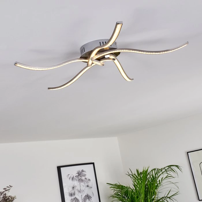 Hofstein Saskatoon Deckenleuchte LED Nickel-Matt, 5-flammig 16 Hofstein Saskatoon Deckenleuchte LED Nickel-Matt, 5-flammig – Bild 16