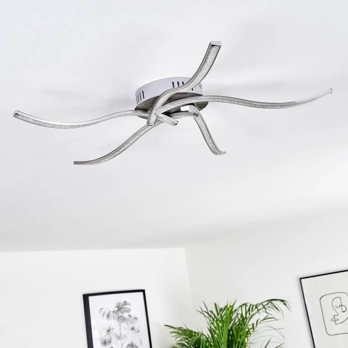 Hofstein Saskatoon Deckenleuchte LED Nickel-Matt, 5-flammig 18 Hofstein Saskatoon Deckenleuchte LED Nickel-Matt, 5-flammig – Bild 18