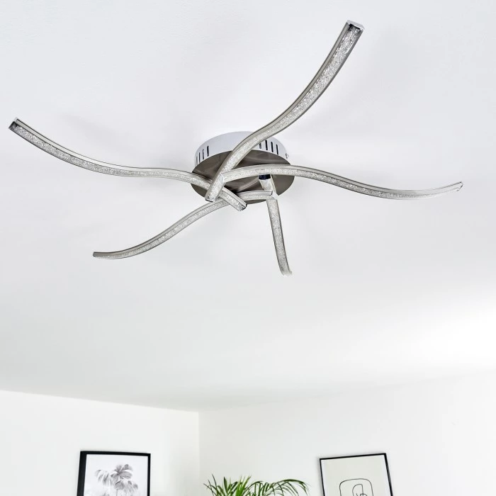 Hofstein Saskatoon Deckenleuchte LED Nickel-Matt, 5-flammig 5 Hofstein Saskatoon Deckenleuchte LED Nickel-Matt, 5-flammig – Bild 5