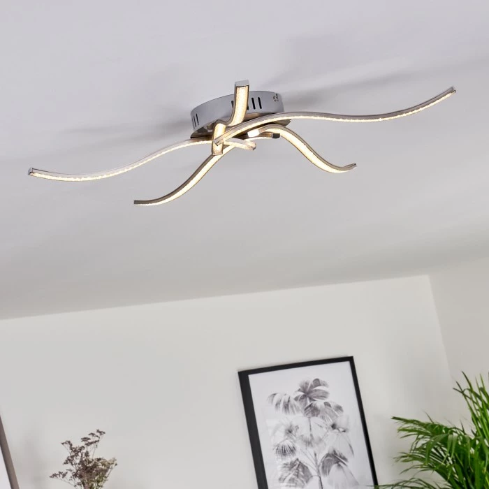 Hofstein Saskatoon Deckenleuchte LED Nickel-Matt, 5-flammig 7 Hofstein Saskatoon Deckenleuchte LED Nickel-Matt, 5-flammig – Bild 7