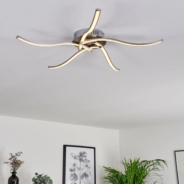 Hofstein Saskatoon Deckenleuchte LED Nickel-Matt, 5-flammig 10 Hofstein Saskatoon Deckenleuchte LED Nickel-Matt, 5-flammig – Bild 10