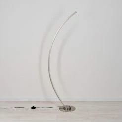 Hofstein Scar RGB Bogenlampe LED Nickel-Matt, 1-flammig, Fernbedienung, Farbwechsler -LED Leuchten Verkäufe scar rgb bogenlampe h3266052 do4 7