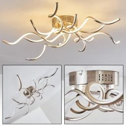 Hofstein Scugog Deckenleuchte LED Nickel-Matt, 1-flammig