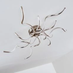 Hofstein Scugog Deckenleuchte LED Nickel-Matt, 1-flammig -LED Leuchten Verkäufe scugog deckenleuchte h3110751 do1 15