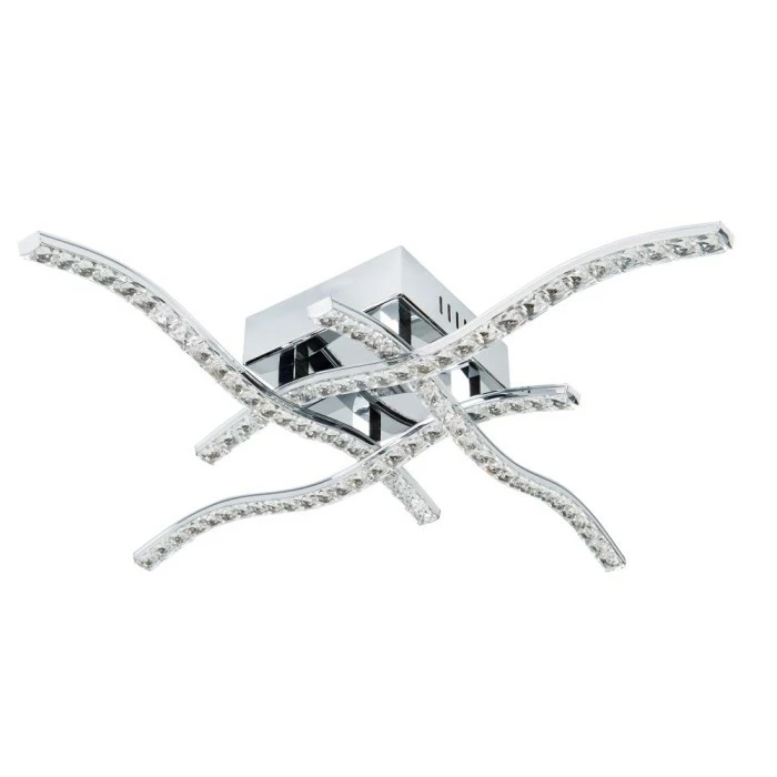 Searchlight ANSON Deckenleuchte LED Chrom, Transparent, Klar, 1-flammig 1 Searchlight ANSON Deckenleuchte LED Chrom, Transparent, Klar, 1-flammig