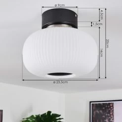 Hofstein Sebep Deckenleuchte LED Schwarz, 1-flammig 13 Hofstein Sebep Deckenleuchte LED Schwarz, 1-flammig -LED Leuchten Verkäufe sebep deckenleuchte h3391259 3