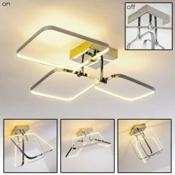 Hofstein Sepino Deckenleuchte LED Chrom, 1-flammig