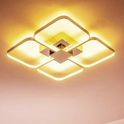 Hofstein Sepino Deckenleuchte LED Chrom, 1-flammig