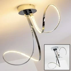 Hofstein Sepino Deckenleuchte LED Chrom, 1-flammig