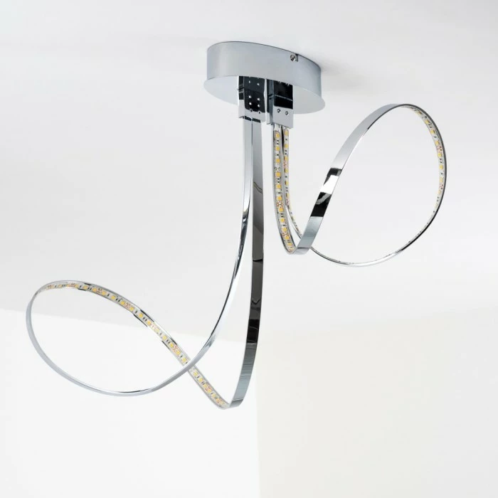 Hofstein Sepino Deckenleuchte LED Chrom, 1-flammig 3 Hofstein Sepino Deckenleuchte LED Chrom, 1-flammig – Bild 3