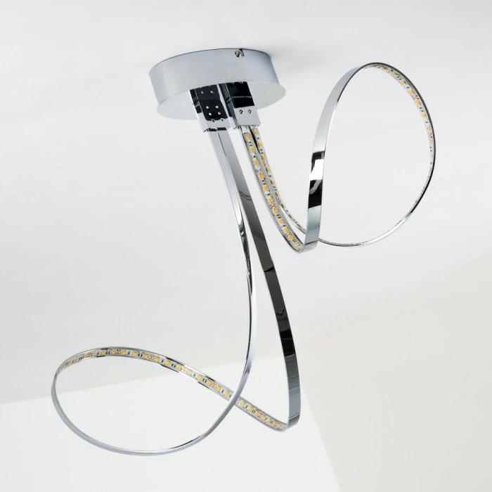 Hofstein Sepino Deckenleuchte LED Chrom, 1-flammig 4 Hofstein Sepino Deckenleuchte LED Chrom, 1-flammig – Bild 4