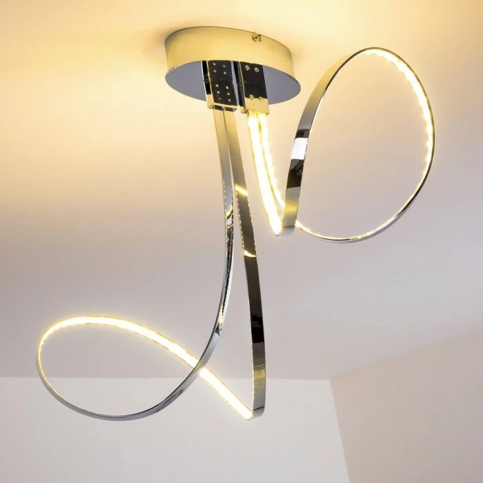 Hofstein Sepino Deckenleuchte LED Chrom, 1-flammig 8 Hofstein Sepino Deckenleuchte LED Chrom, 1-flammig – Bild 8