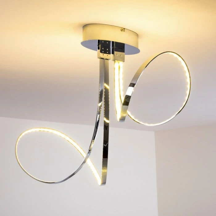 Hofstein Sepino Deckenleuchte LED Chrom, 1-flammig 9 Hofstein Sepino Deckenleuchte LED Chrom, 1-flammig – Bild 9