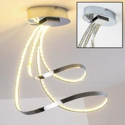 Hofstein Sepino Deckenleuchte LED Chrom, 1-flammig -LED Leuchten Verkäufe sepino deckenleuchte h165967 5