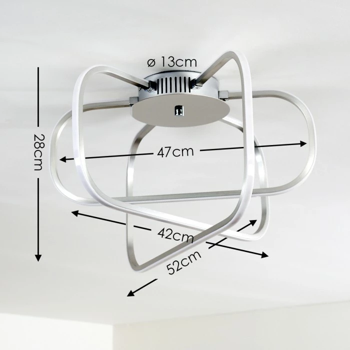 Hofstein Serre Deckenleuchte LED Chrom, 1-flammig 2 Hofstein Serre Deckenleuchte LED Chrom, 1-flammig – Bild 2