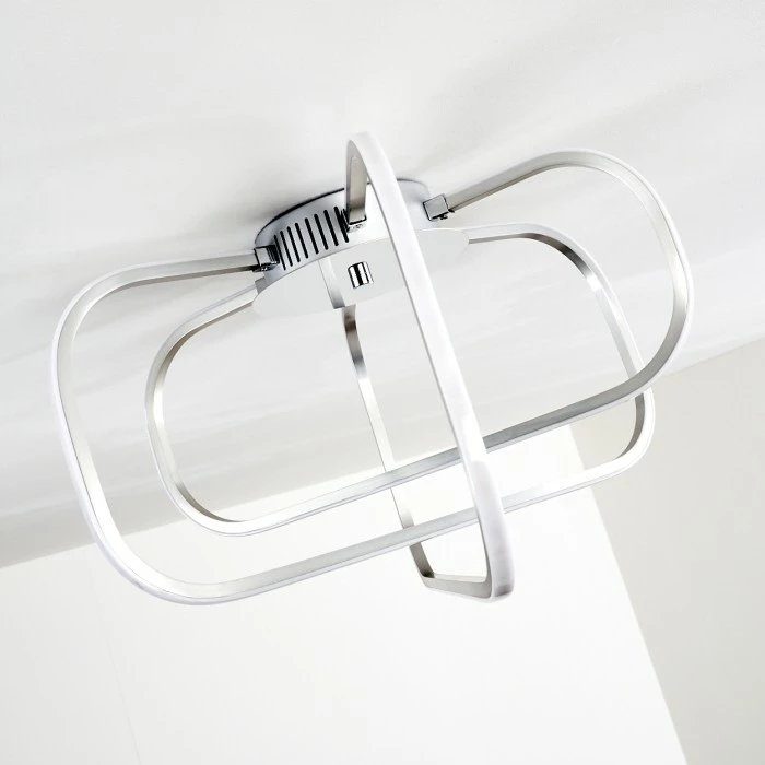 Hofstein Serre Deckenleuchte LED Chrom, 1-flammig 7 Hofstein Serre Deckenleuchte LED Chrom, 1-flammig – Bild 7