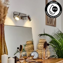 Hofstein Sibarco Wandleuchte LED Chrom, 2-flammig