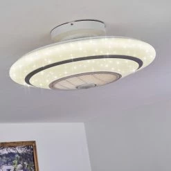 Hofstein Sitges Deckenventilator LED Weiß, 1-flammig, Fernbedienung -LED Leuchten Verkäufe sitges deckenventilator h3335109 12