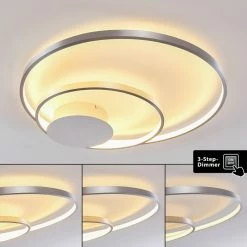 Hofstein Skanes Deckenleuchte LED Nickel-Matt, 1-flammig