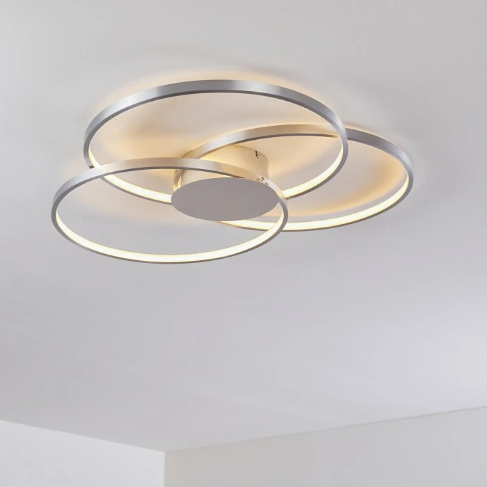 Hofstein Skanes Deckenleuchte LED Nickel-Matt, 1-flammig 21 Hofstein Skanes Deckenleuchte LED Nickel-Matt, 1-flammig – Bild 21