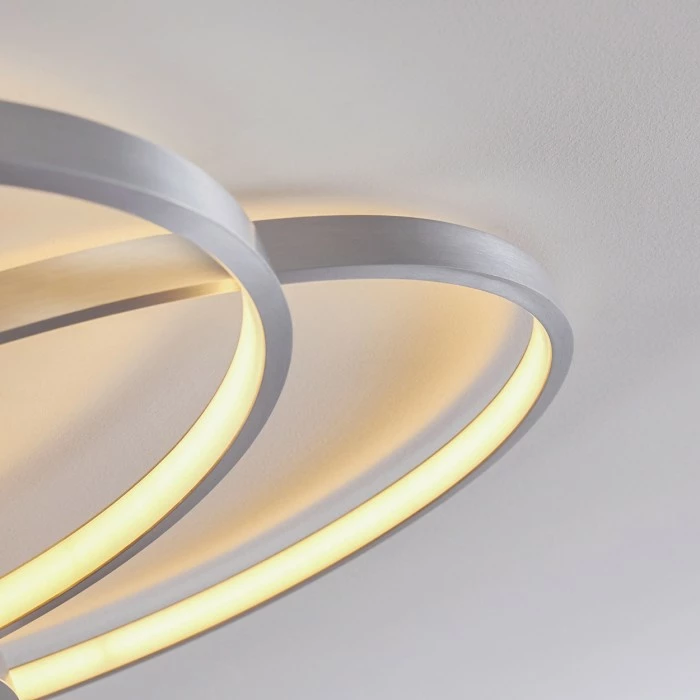 Hofstein Skanes Deckenleuchte LED Nickel-Matt, 1-flammig 24 Hofstein Skanes Deckenleuchte LED Nickel-Matt, 1-flammig – Bild 24