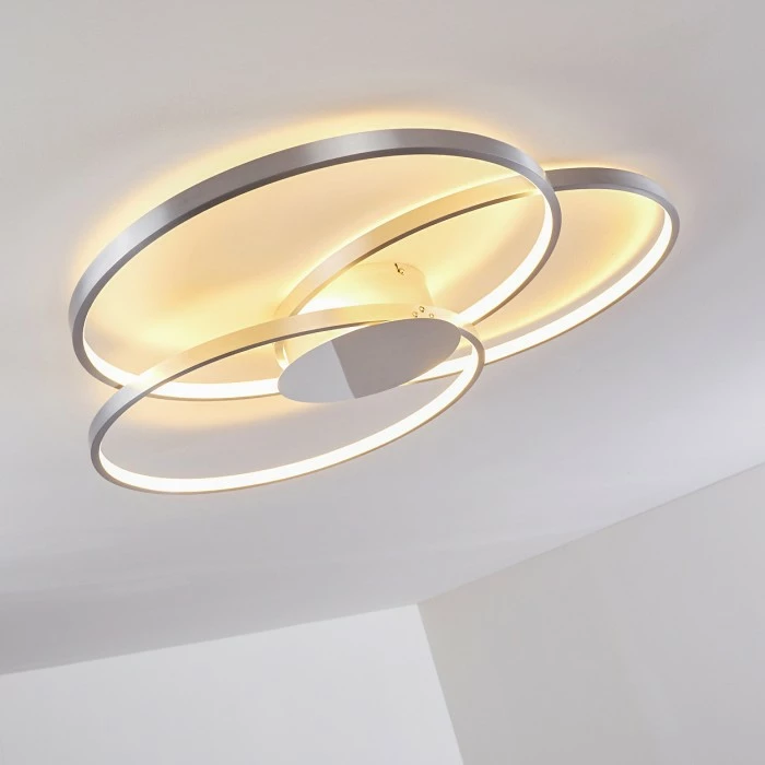 Hofstein Skanes Deckenleuchte LED Nickel-Matt, 1-flammig 5 Hofstein Skanes Deckenleuchte LED Nickel-Matt, 1-flammig – Bild 5