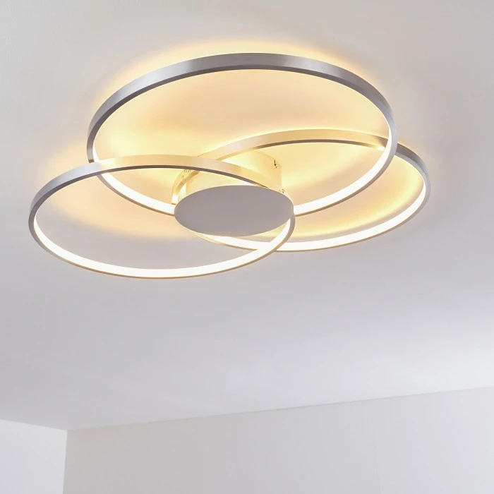 Hofstein Skanes Deckenleuchte LED Nickel-Matt, 1-flammig 6 Hofstein Skanes Deckenleuchte LED Nickel-Matt, 1-flammig – Bild 6