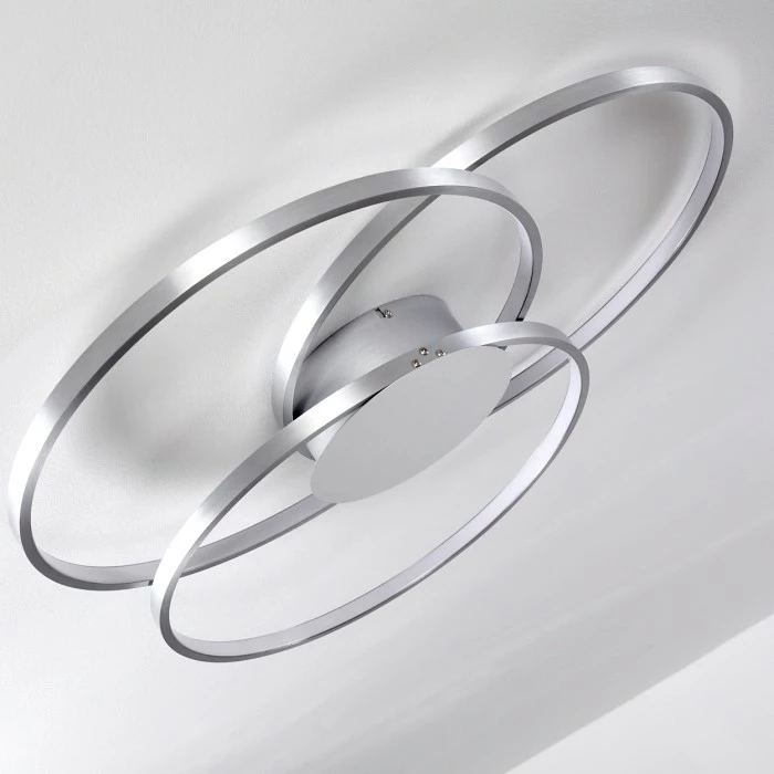 Hofstein Skanes Deckenleuchte LED Nickel-Matt, 1-flammig 7 Hofstein Skanes Deckenleuchte LED Nickel-Matt, 1-flammig – Bild 7