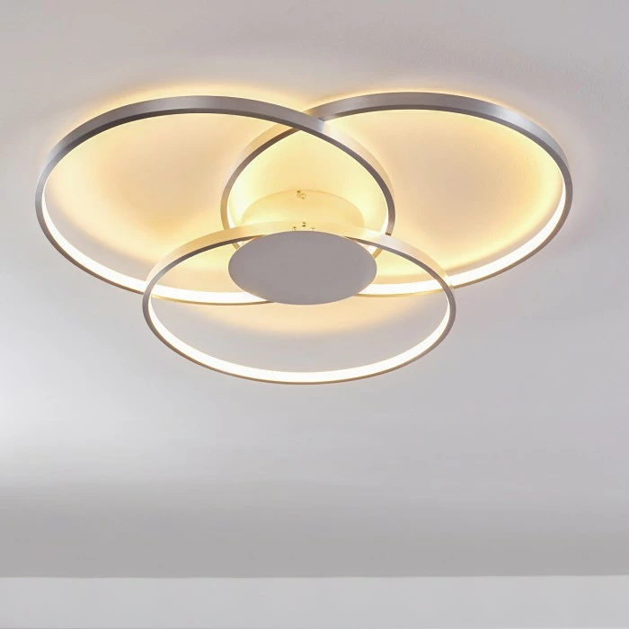 Hofstein Skanes Deckenleuchte LED Nickel-Matt, 1-flammig 8 Hofstein Skanes Deckenleuchte LED Nickel-Matt, 1-flammig – Bild 8