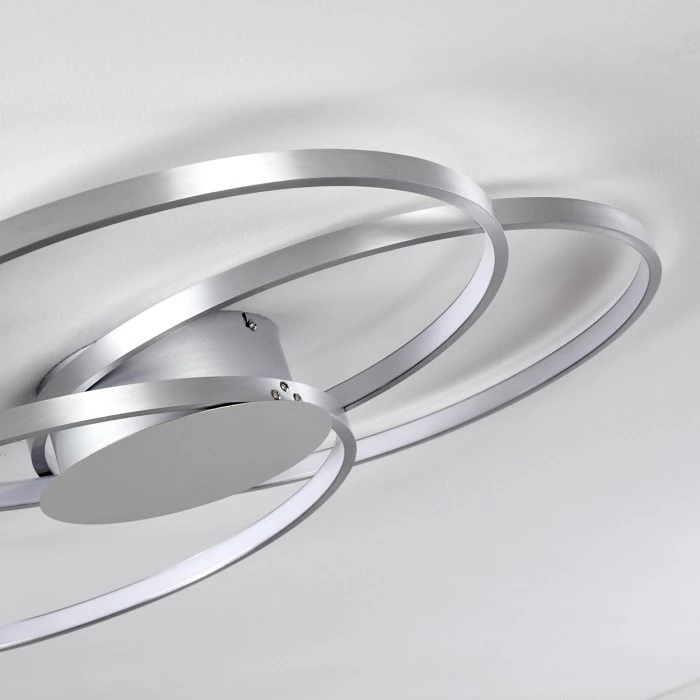 Hofstein Skanes Deckenleuchte LED Nickel-Matt, 1-flammig 10 Hofstein Skanes Deckenleuchte LED Nickel-Matt, 1-flammig – Bild 10