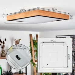 Hofstein Sobredo Deckenleuchte LED Schwarz, Naturfarben, 1-flammig -LED Leuchten Verkäufe sobredo deckenleuchte h3460283 3