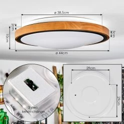 Hofstein Sobredo Deckenleuchte LED Schwarz, Weiß, Naturfarben, 1-flammig -LED Leuchten Verkäufe sobredo deckenleuchte h3581469 3