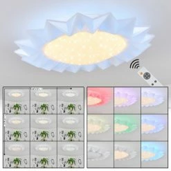 Hofstein Solanet Deckenleuchte LED Weiß, 1-flammig, Fernbedienung, Farbwechsler