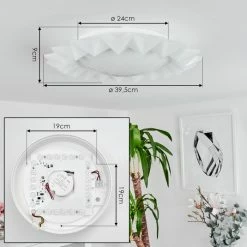 Hofstein Solanet Deckenleuchte LED Weiß, 1-flammig, Fernbedienung, Farbwechsler -LED Leuchten Verkäufe solanet deckenleuchte h3562376 3
