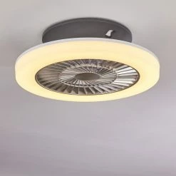 Hofstein Somalia Deckenventilator LED Silber, Transparent, Klar, 1-flammig -LED Leuchten Verkäufe somalia deckenventilator h3372678 11